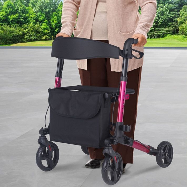 シルバーカー 軽量多機能折りたたみ式座面付き