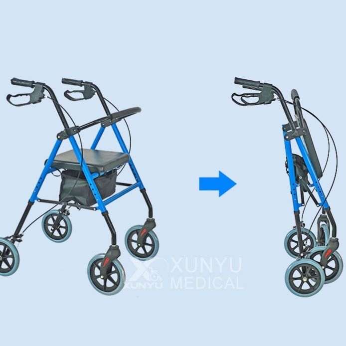 シルバーカー 折りたたみ式シルバーカー 座面付き四輪歩行器