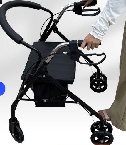 折りたたみ式四輪シルバーカー 座面付き軽量歩行車 軽量|シルバーカー