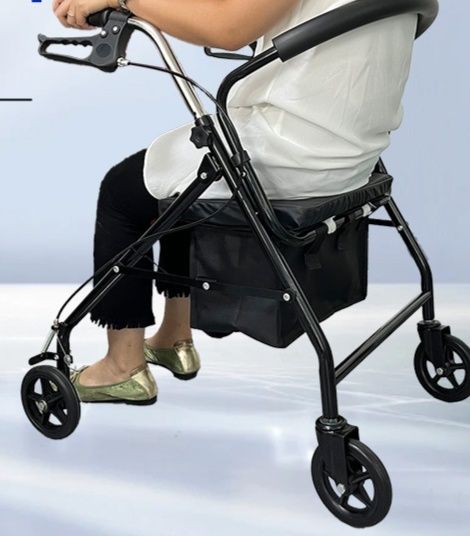 折りたたみ式四輪シルバーカー 座面付き軽量歩行車 軽量|シルバーカー