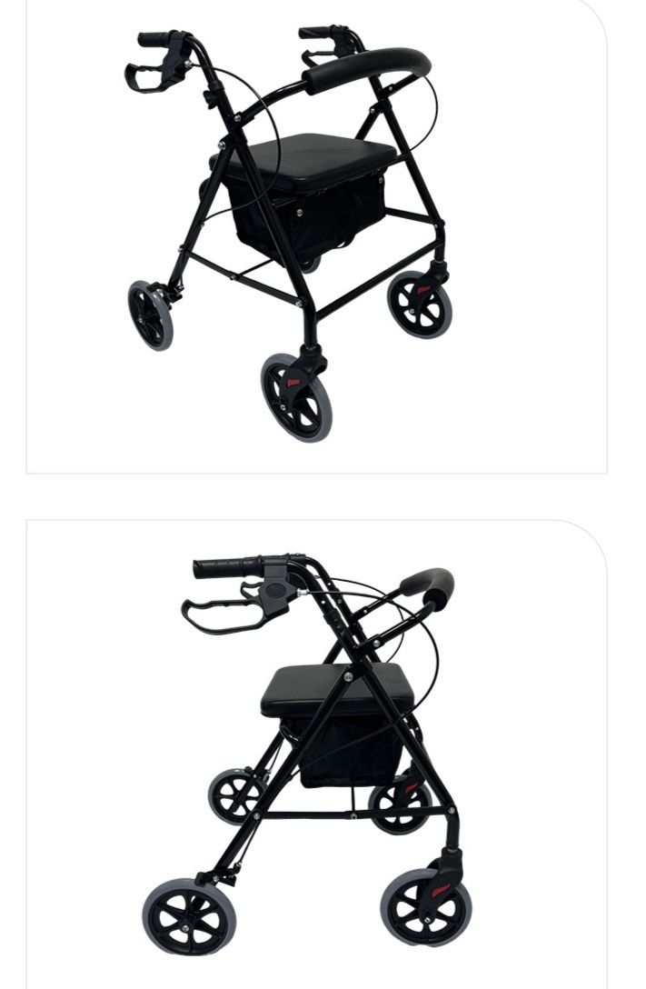 折りたたみ式シルバーカー ブラック シルバーカー 折りたたみ式シルバーカー座れる多機能歩行補助車 座れる