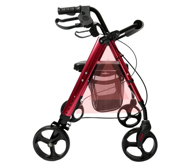 SUWAREL 赤 シルバーカー 4輪 シルバーカー 折りたたみ式軽量シルバーカー四輪歩行車 軽量|シルバー
