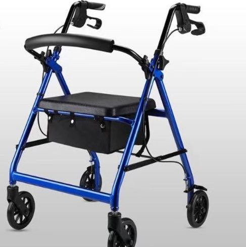 シルバーカー 折りたたみ式四輪シルバーカー座れる歩行補助車