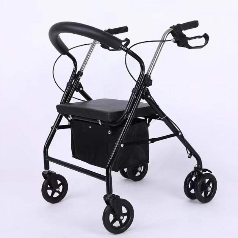 シルバーカー 座れるシルバーカー 四輪歩行器 かごつき折りたたみ