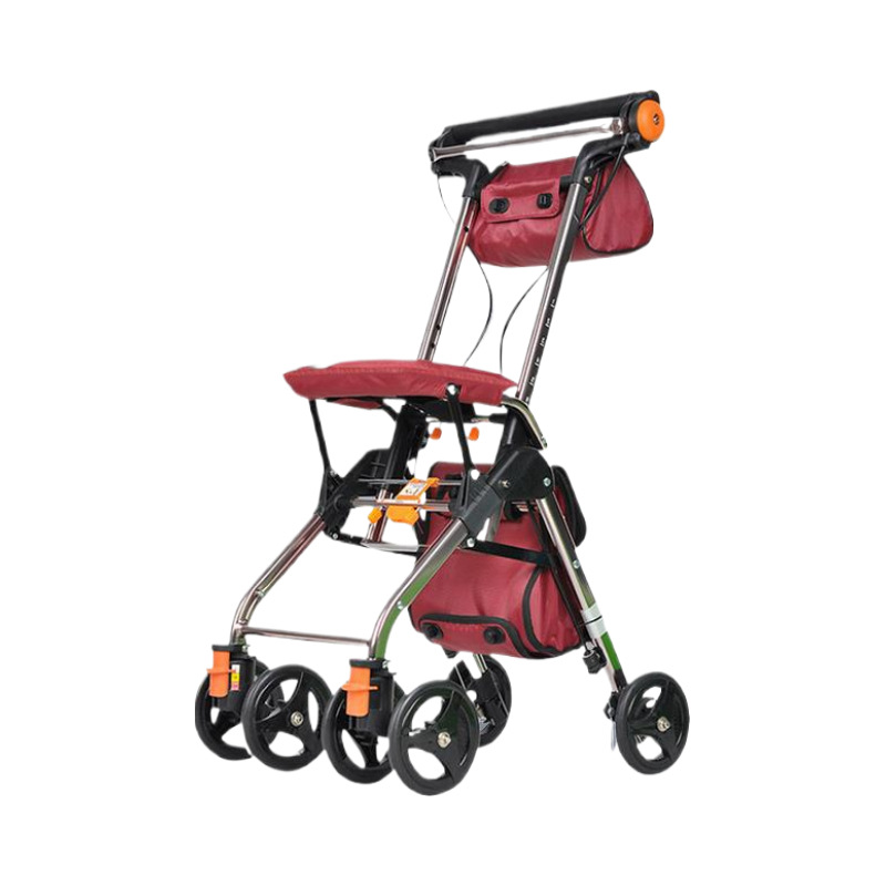 シルバーカー 高さ調節機能付き折りたたみ式シルバーカー