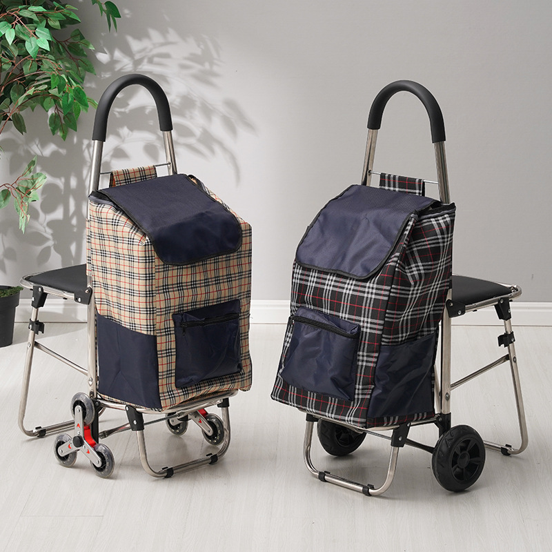 折りたたみ式座面付き買い物シルバーカー