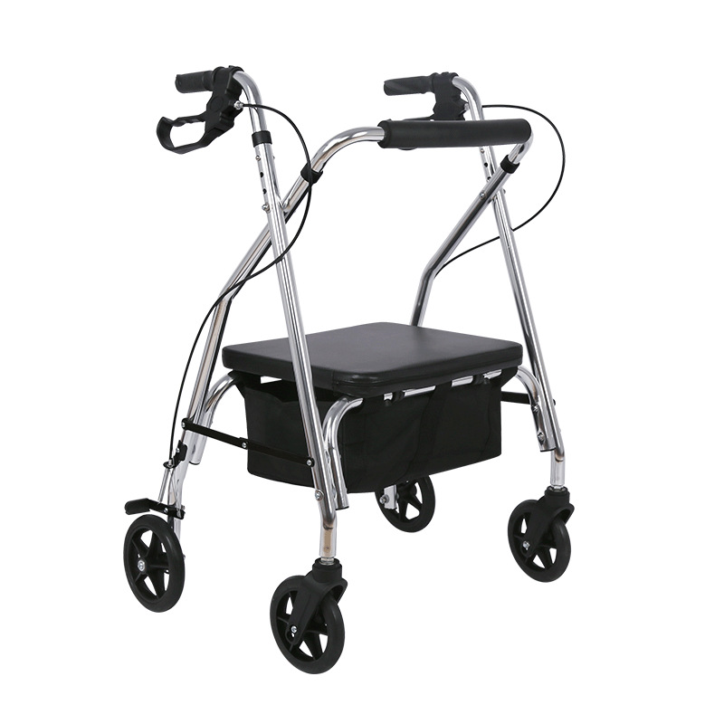 シルバーカー 折りたたみ式シルバーカー 座れる収納付き歩行器
