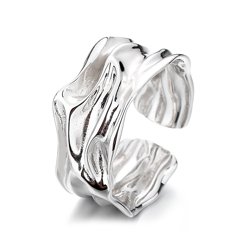 シルバーアクセサリー しわくちゅうデザインリング