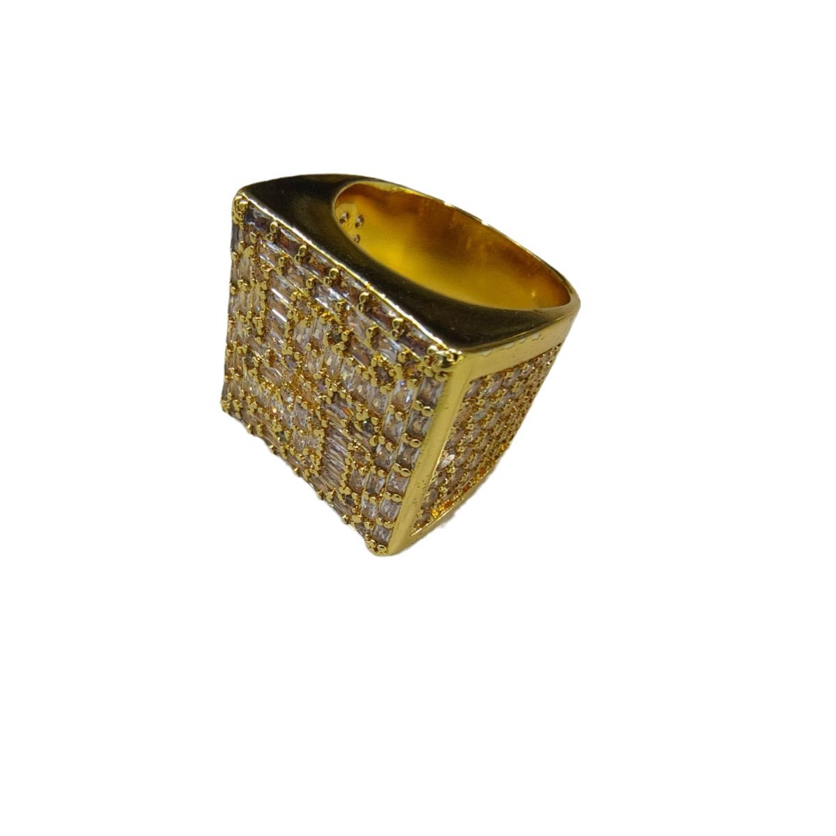 シルバーアクセサリー 宝石箱のような煌めく四角リング