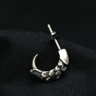 シルバーアクセサリー 翼のしずく 三日月フープピアス