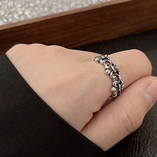 シルバーアクセサリー 百合紋章の輪