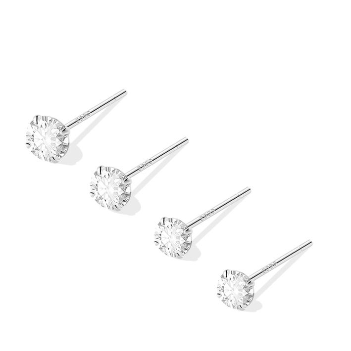 シルバーアクセサリー 純粋輝石 六爪留めピアス