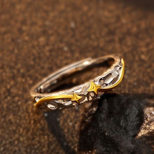 シルバーアクセサリー 星屑の波紋 細身リング