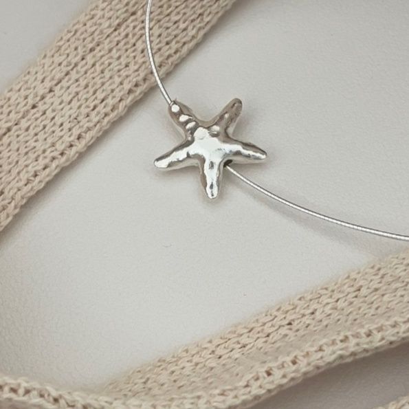 シルバーアクセサリー 海の星 ひと粒ネックレス