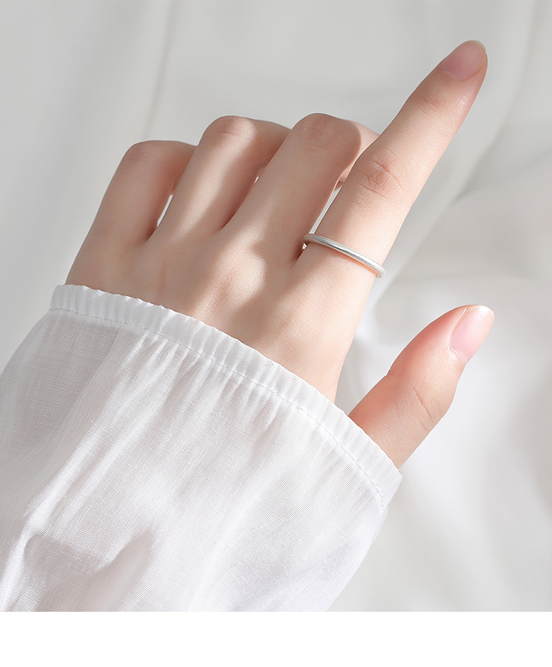 シルバーアクセサリー シンプル二連風細身リング