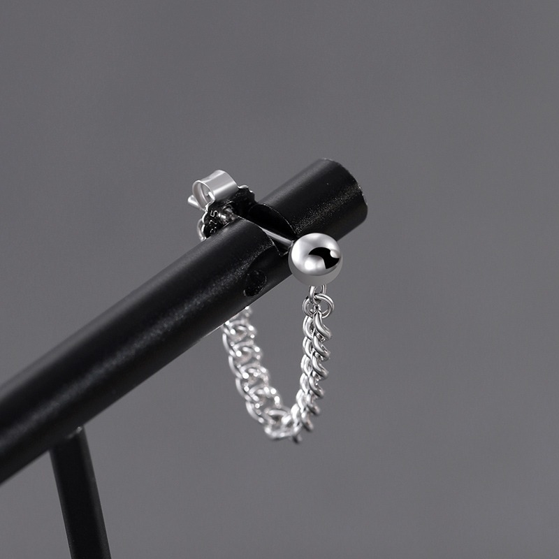 シルバーアクセサリー シンプル喜平チェーンピアス