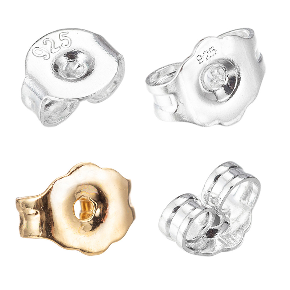 シルバーアクセサリー 極小華やか留め具ピアス