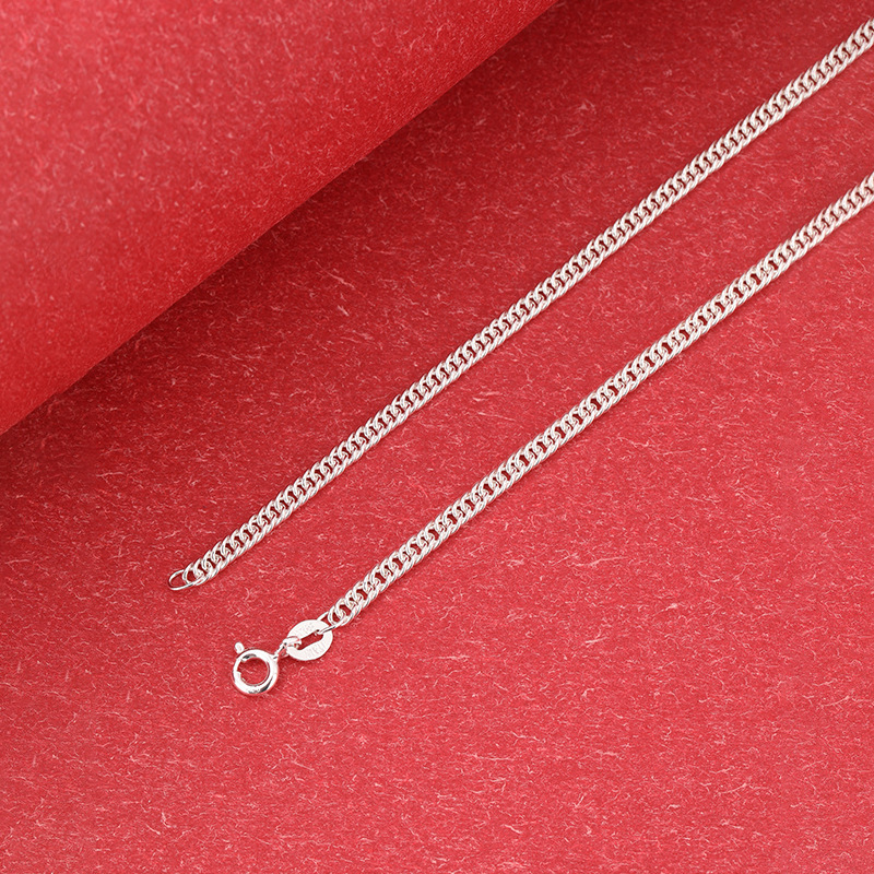 シルバーアクセサリー シンプル喜平チェーンネックレス