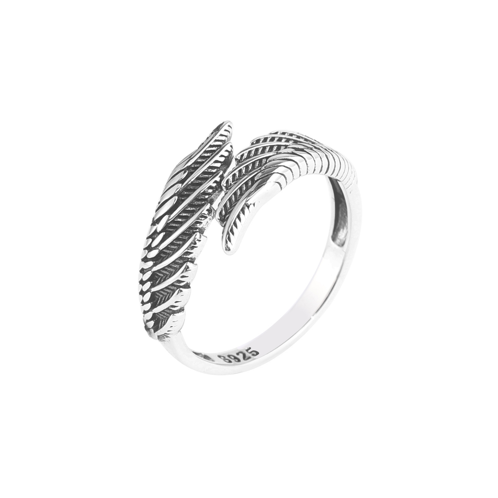 シルバーアクセサリー 天使の羽根デザインリング