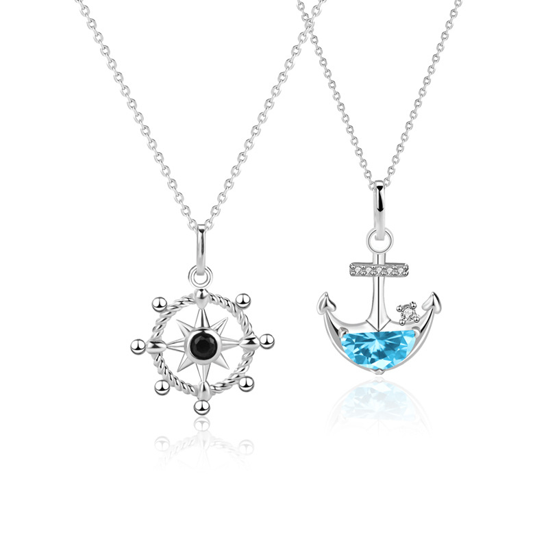 シルバーアクセサリー マリン碇モチーフネックレス