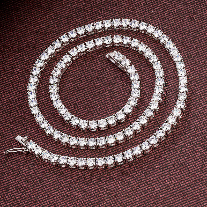 シルバーアクセサリー ジュエリーテニスネックレス
