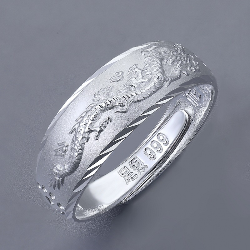 シルバーアクセサリー 龍神彫刻リング