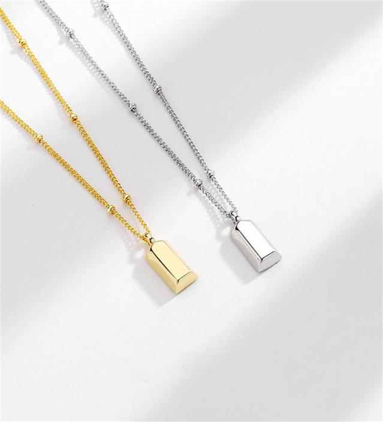 シルバーアクセサリー 幾何学デザイン ネックレス シルバー チェーン