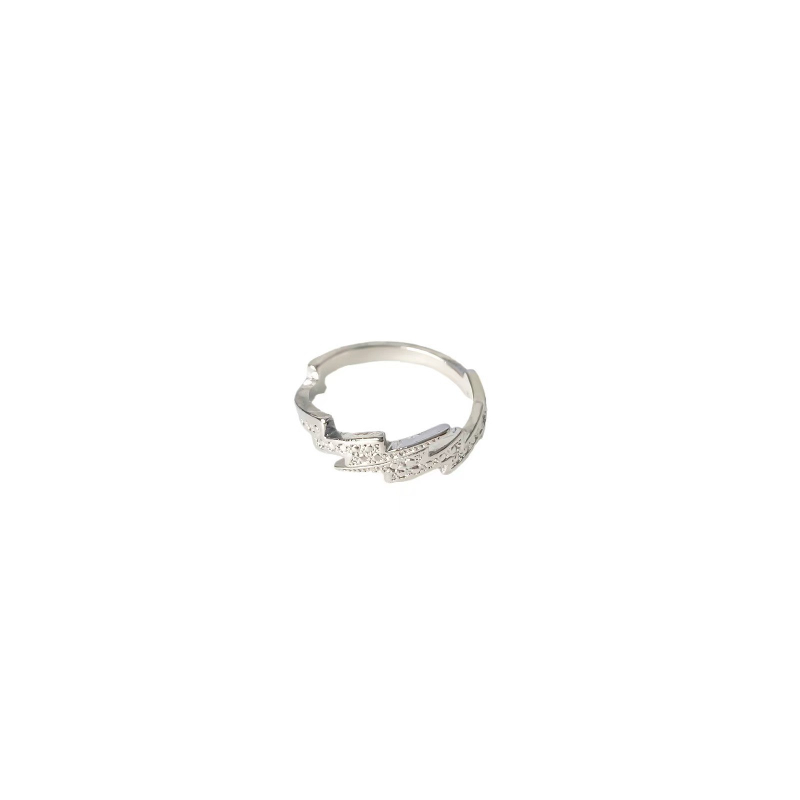シルバーアクセサリー 稲妻モチーフ輝石リング