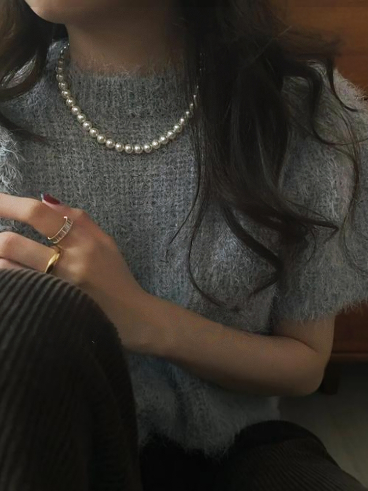 シルバーアクセサリー 優美な真珠連なりネックレス