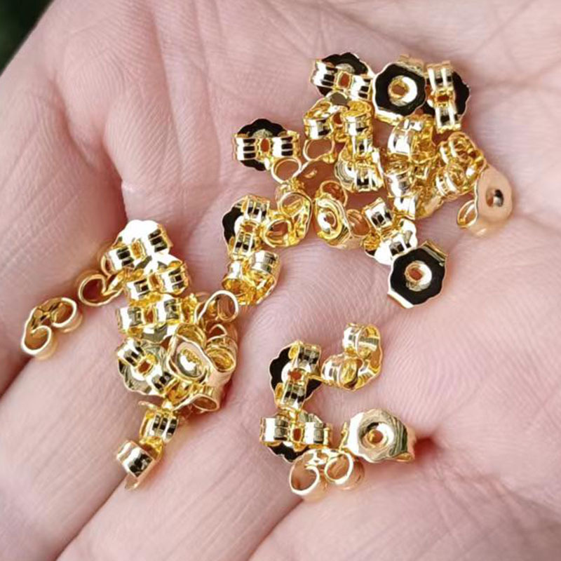 シルバーアクセサリー 極小華やか留め具ピアス