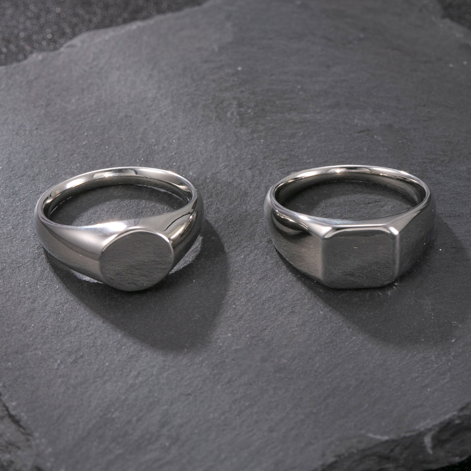 シルバーアクセサリー 紋章風印台リング
