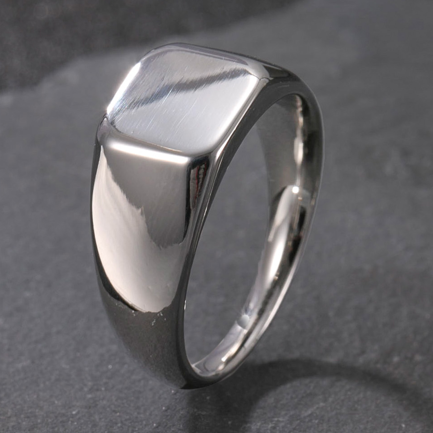 シルバーアクセサリー 紋章風印台リング