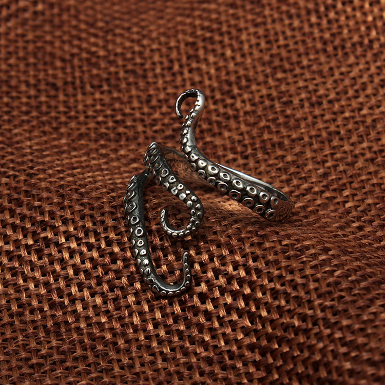 シルバーアクセサリー 深海の触手リング