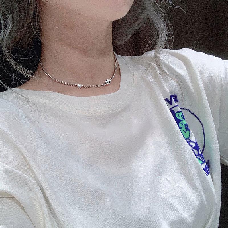 シルバーアクセサリー 微笑みと愛のチェーンチョーカー