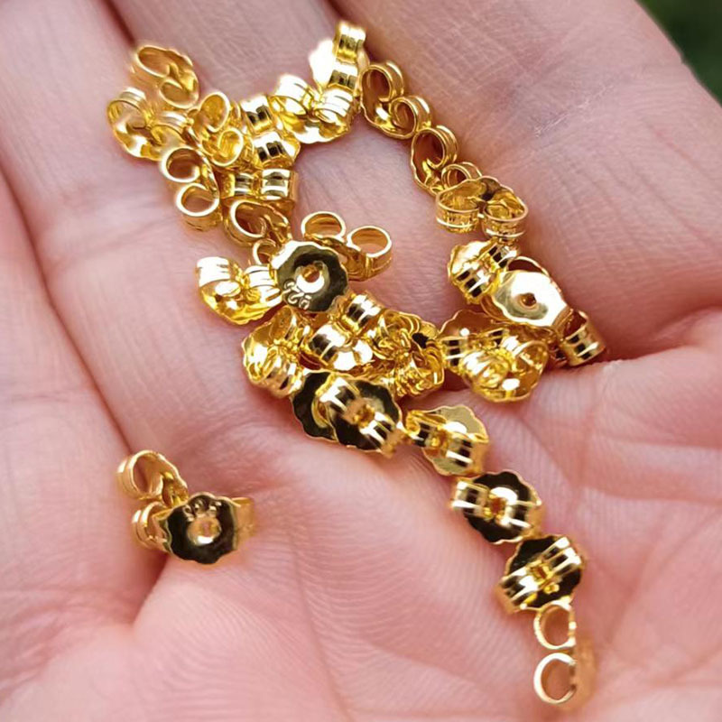 シルバーアクセサリー 極小華やか留め具ピアス