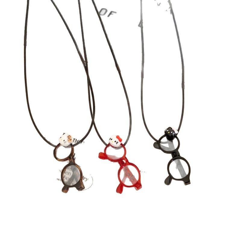 シルバーアクセサリー ミニチュア眼鏡モチーフネックレス