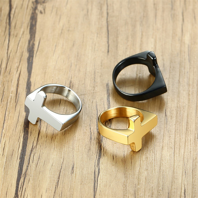 シルバーアクセサリー 十字架デザイン シンプル指輪