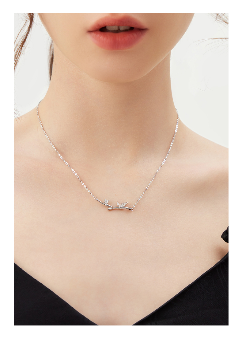 シルバーアクセサリー 小枝モチーフ 繊細ネックレス