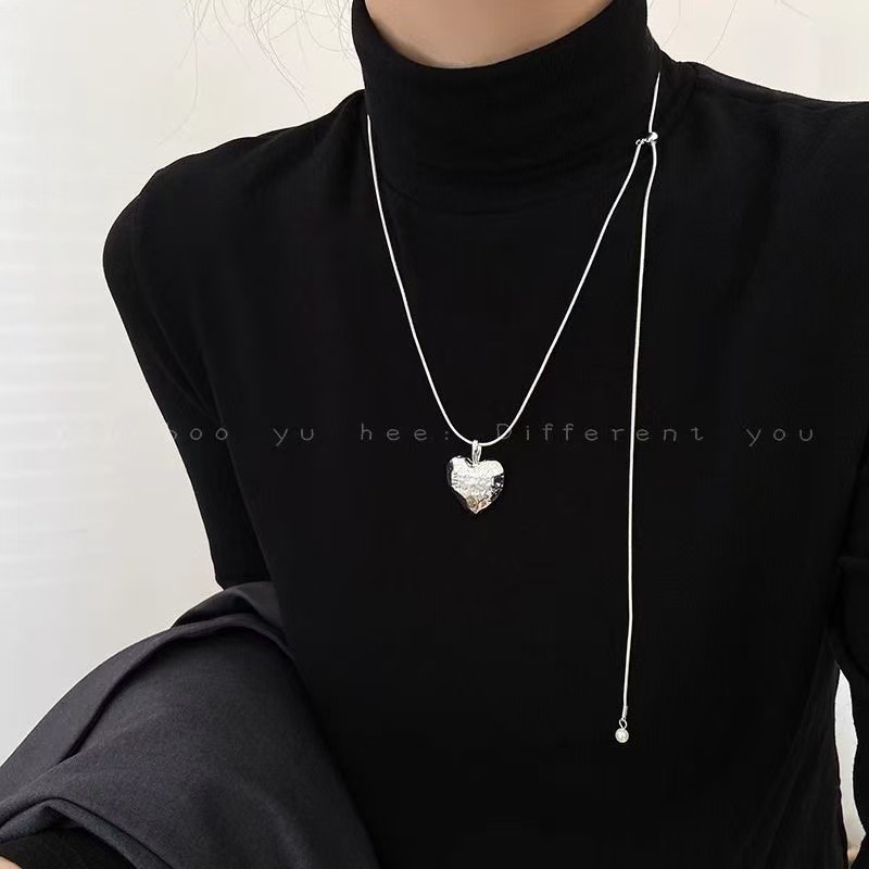 シルバーアクセサリー 真珠のしずく Yネックレス