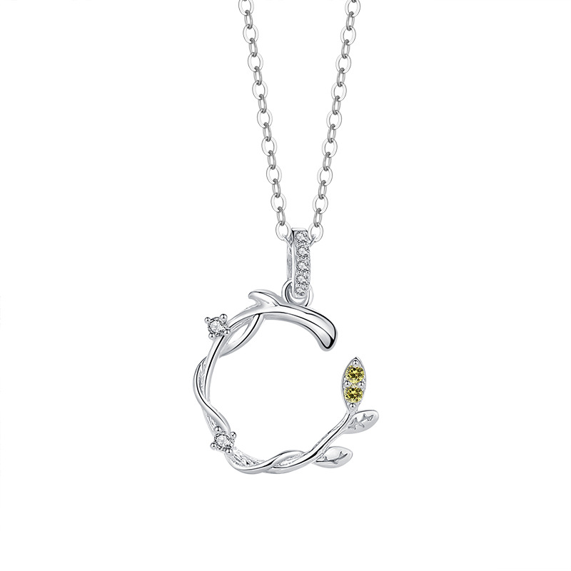 シルバーアクセサリー 葉巻きリースのペンダント