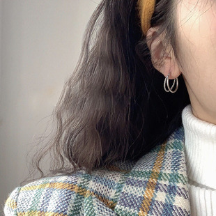シルバーアクセサリー シンプル輪型フープピアス