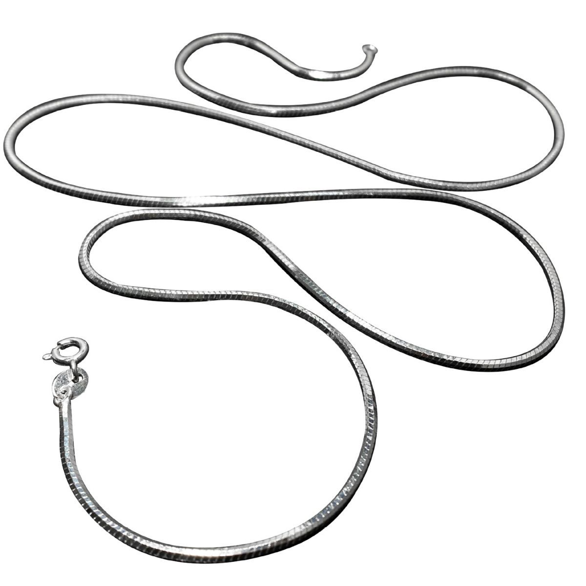 シルバーアクセサリー シンプル美麗 蛇骨細身ネックレス