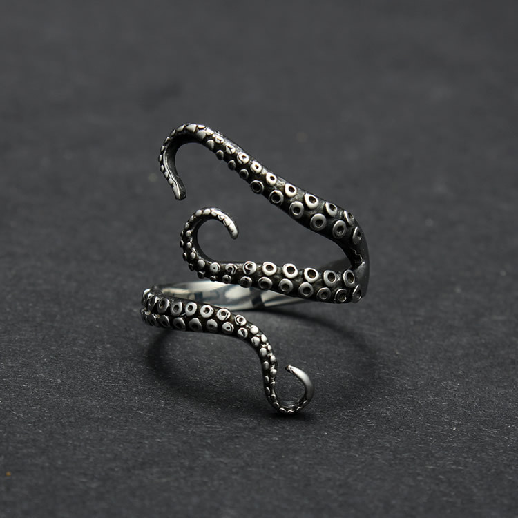シルバーアクセサリー 深海の触手リング