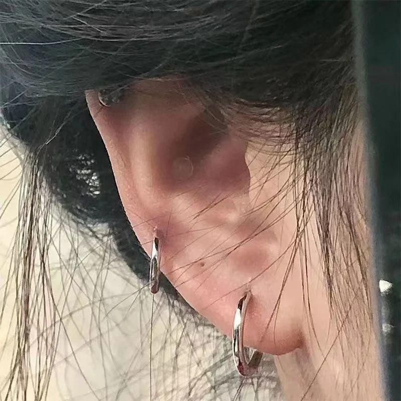 シルバーアクセサリー シンプル フープ ピアス 三種