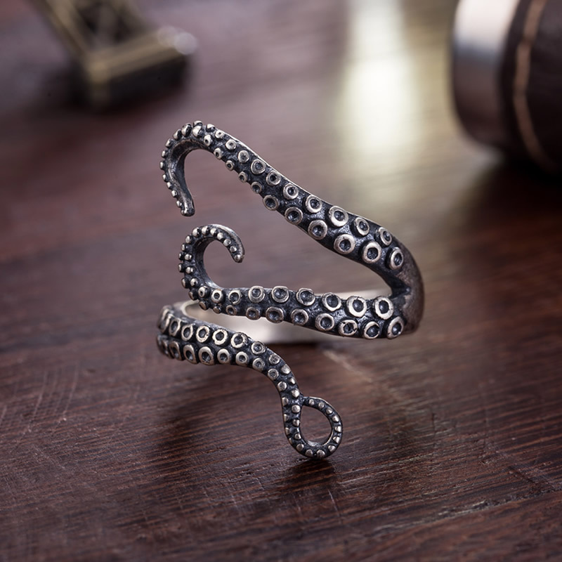 シルバーアクセサリー 深海の触手リング