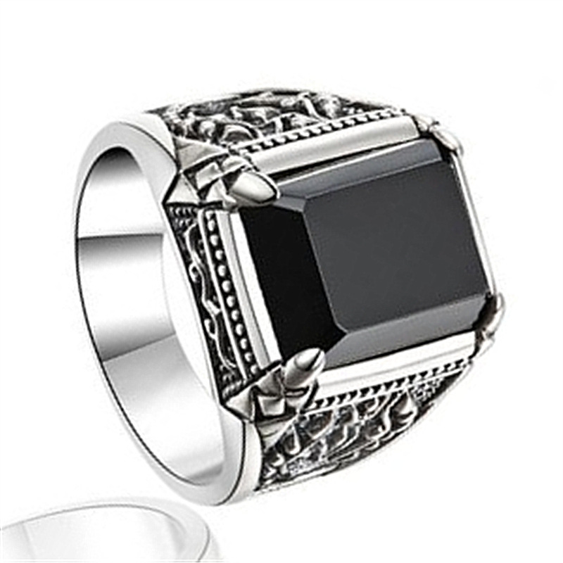 シルバーアクセサリー 古城の記憶 彫刻印台リング
