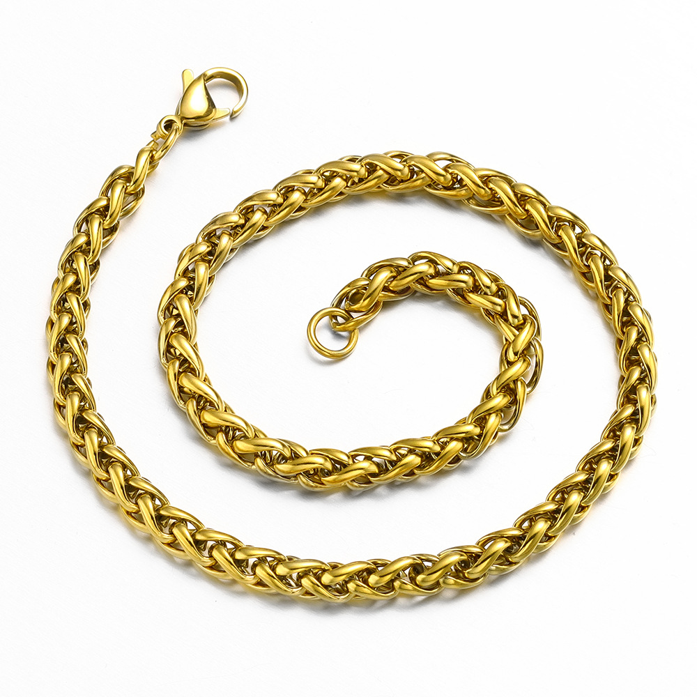 シルバーアクセサリー ツイストチェーン デザインネックレス