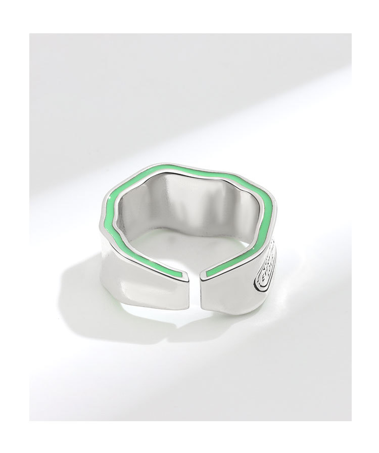 シルバーアクセサリー 愛のメッセージ 六角形オープンリング