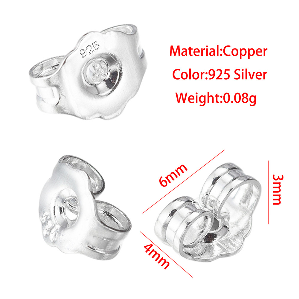 シルバーアクセサリー 極小華やか留め具ピアス