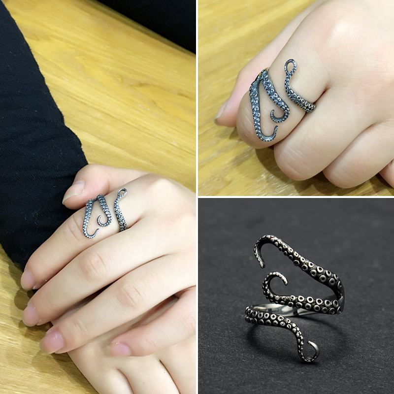 シルバーアクセサリー 深海の触手リング